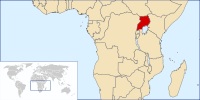 Uganda mapa
